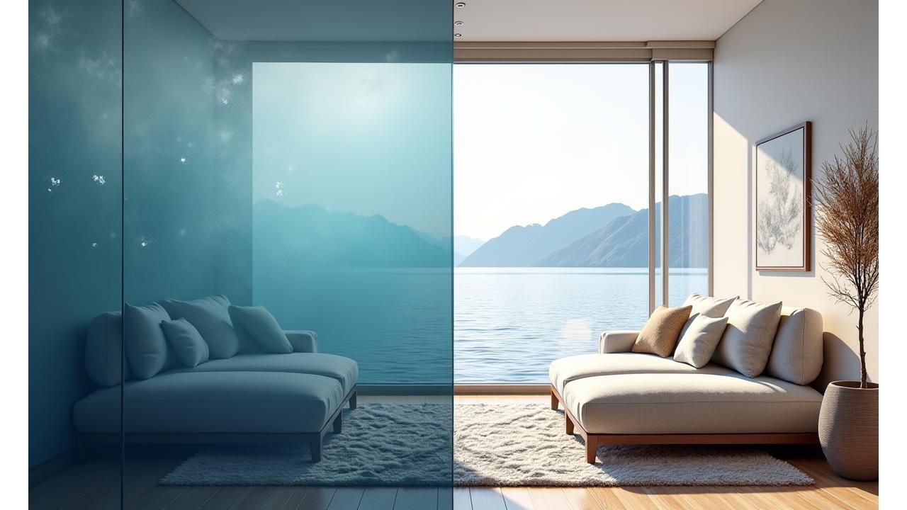 Stilrent interiør med marine elementer, fremstilt av bærekraftige materialer som resirkulert havplast og FSC-sertifisert tre